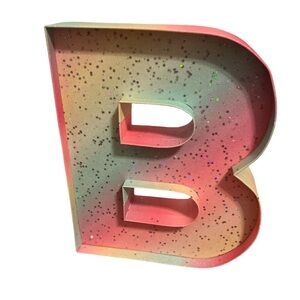 NWT Rainbow initial B sparkly light